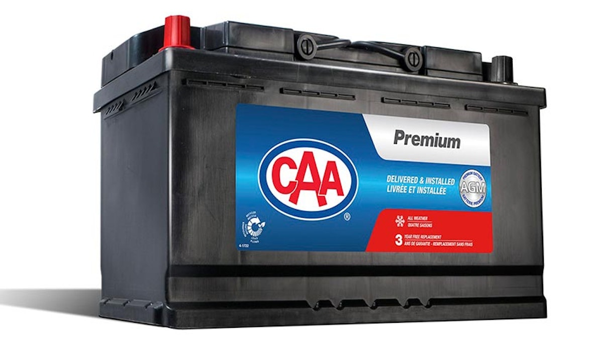 A caa battery on a white background.