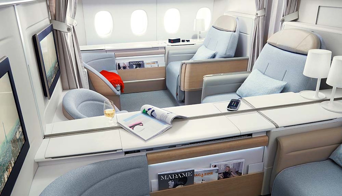 Lufthansa's new business class cabin.