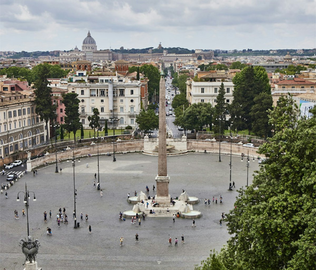 A view of a square in rome, italy.