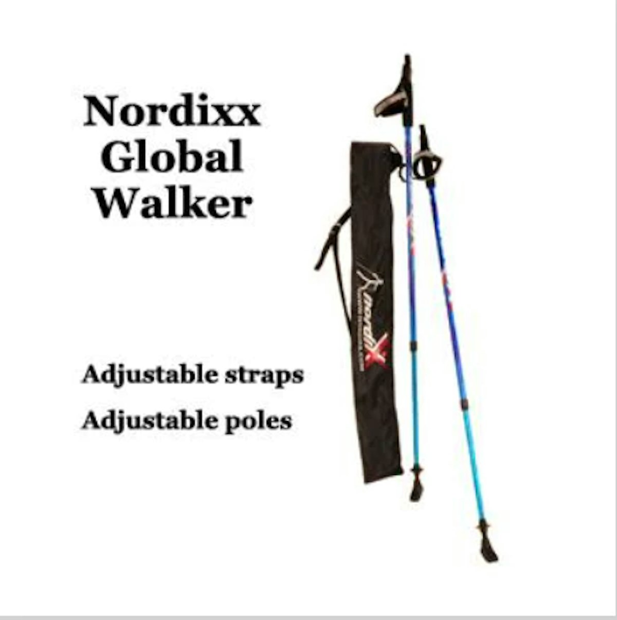 Nordix global walker adjustable straps and poles.