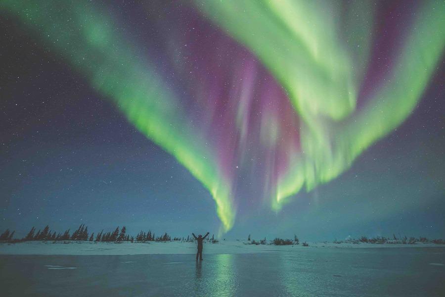 The aurora borealis in alaska.
