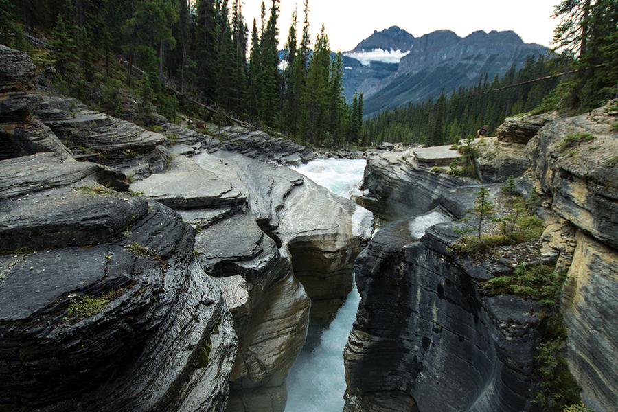 A mountain stream in a rocky area.