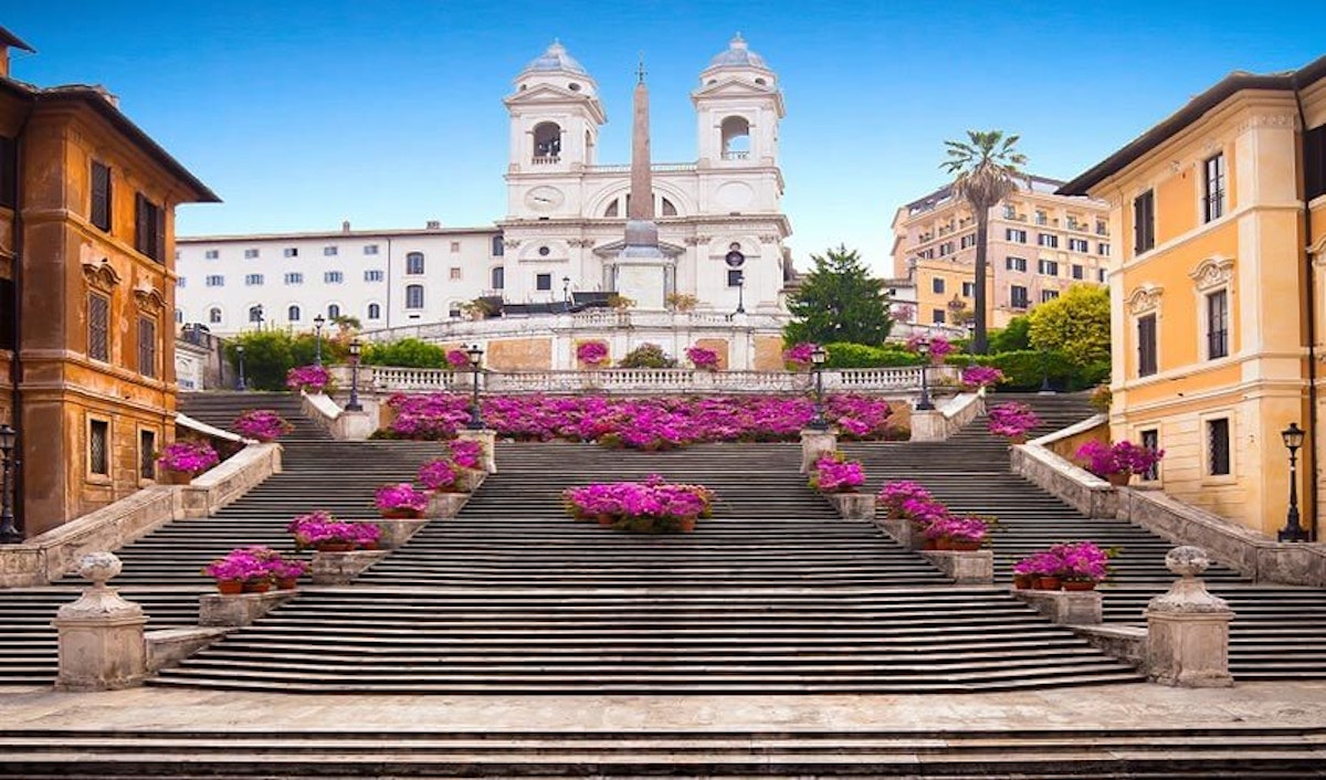 The spanish steps in rome, italy.